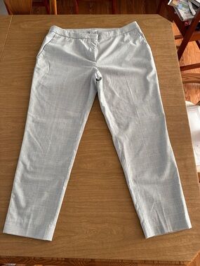 H&M Light Gray Plaid Slim Dress Pants